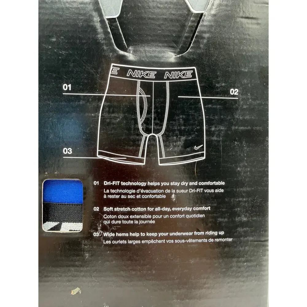 Nike Men's All Day Cotton Stretch Boxer Brief - 3-pack size 2XL